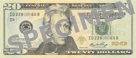 Billet de 20 dollars américains, dernière série coloriée